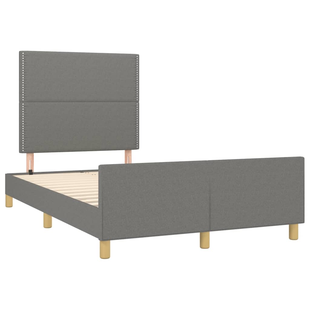 Bedframe zonder matras 120x200 cm stof donkergrijs is nu te koop bij PeponiXL, paradijselijk wonen!