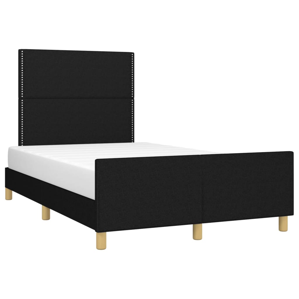 Bedframe zonder matras 120x200 cm stof zwart is nu te koop bij PeponiXL, paradijselijk wonen!