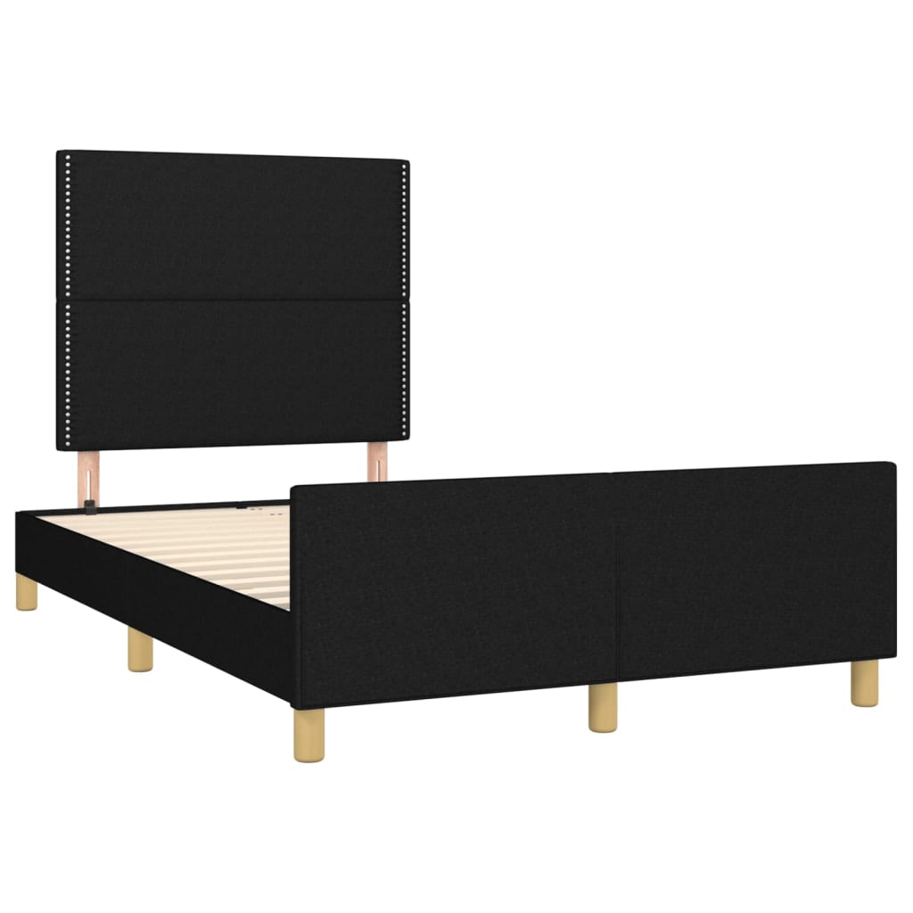Bedframe zonder matras 120x200 cm stof zwart is nu te koop bij PeponiXL, paradijselijk wonen!