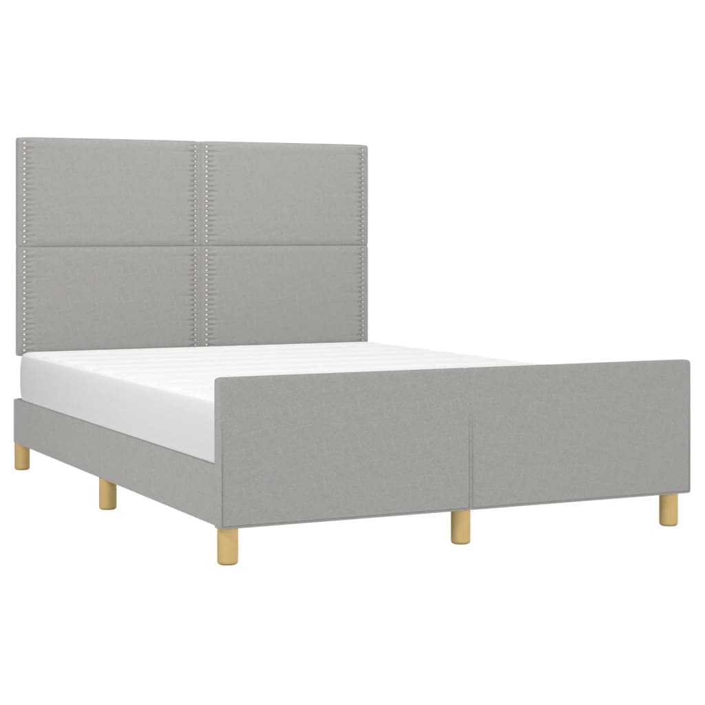 Bedframe zonder matras stof lichtgrijs 140x190 cm is nu te koop bij PeponiXL, paradijselijk wonen!