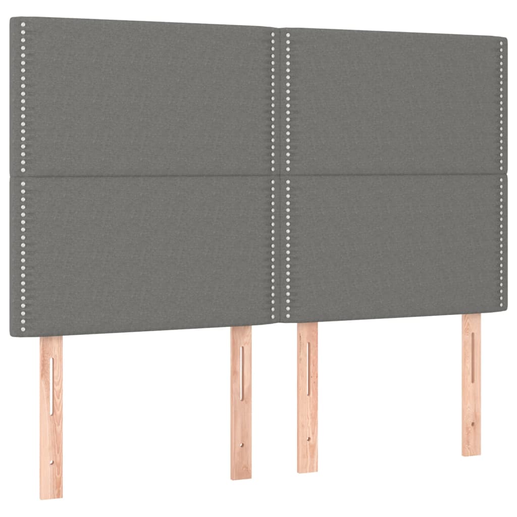 Bedframe zonder matras stof donkergrijs 140x190 cm is nu te koop bij PeponiXL, paradijselijk wonen!