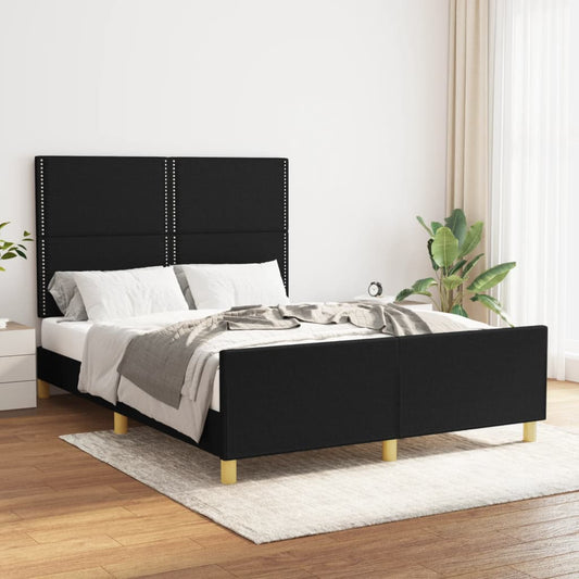 Bedframe zonder matras stof zwart 140x190 cm is nu te koop bij PeponiXL, paradijselijk wonen!