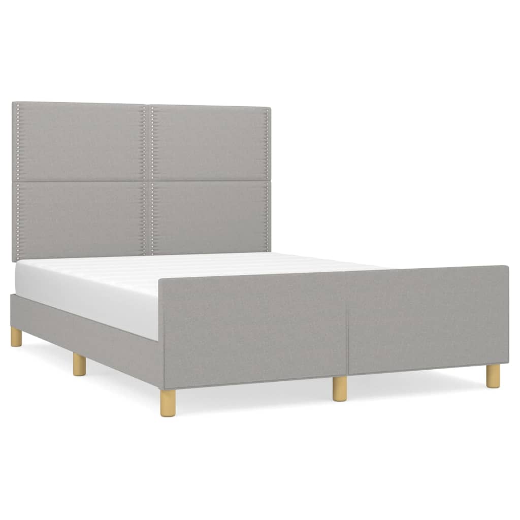 Bedframe zonder matras stof lichtgrijs 140x200 cm is nu te koop bij PeponiXL, paradijselijk wonen!