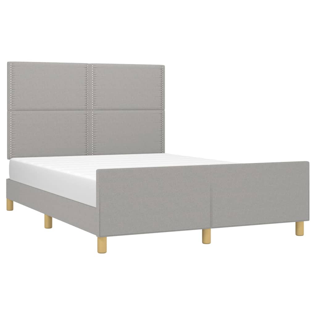 Bedframe zonder matras stof lichtgrijs 140x200 cm is nu te koop bij PeponiXL, paradijselijk wonen!