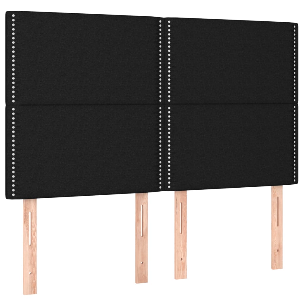 Bedframe zonder matras stof zwart 140x200 cm is nu te koop bij PeponiXL, paradijselijk wonen!