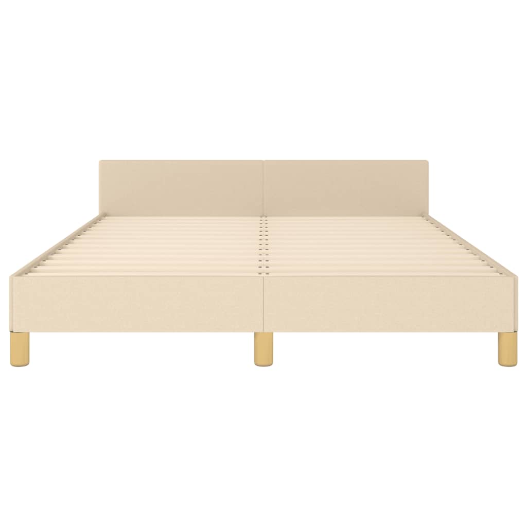 Bedframe zonder matras stof crèmekleurig 140x200 cm is nu te koop bij PeponiXL, paradijselijk wonen!