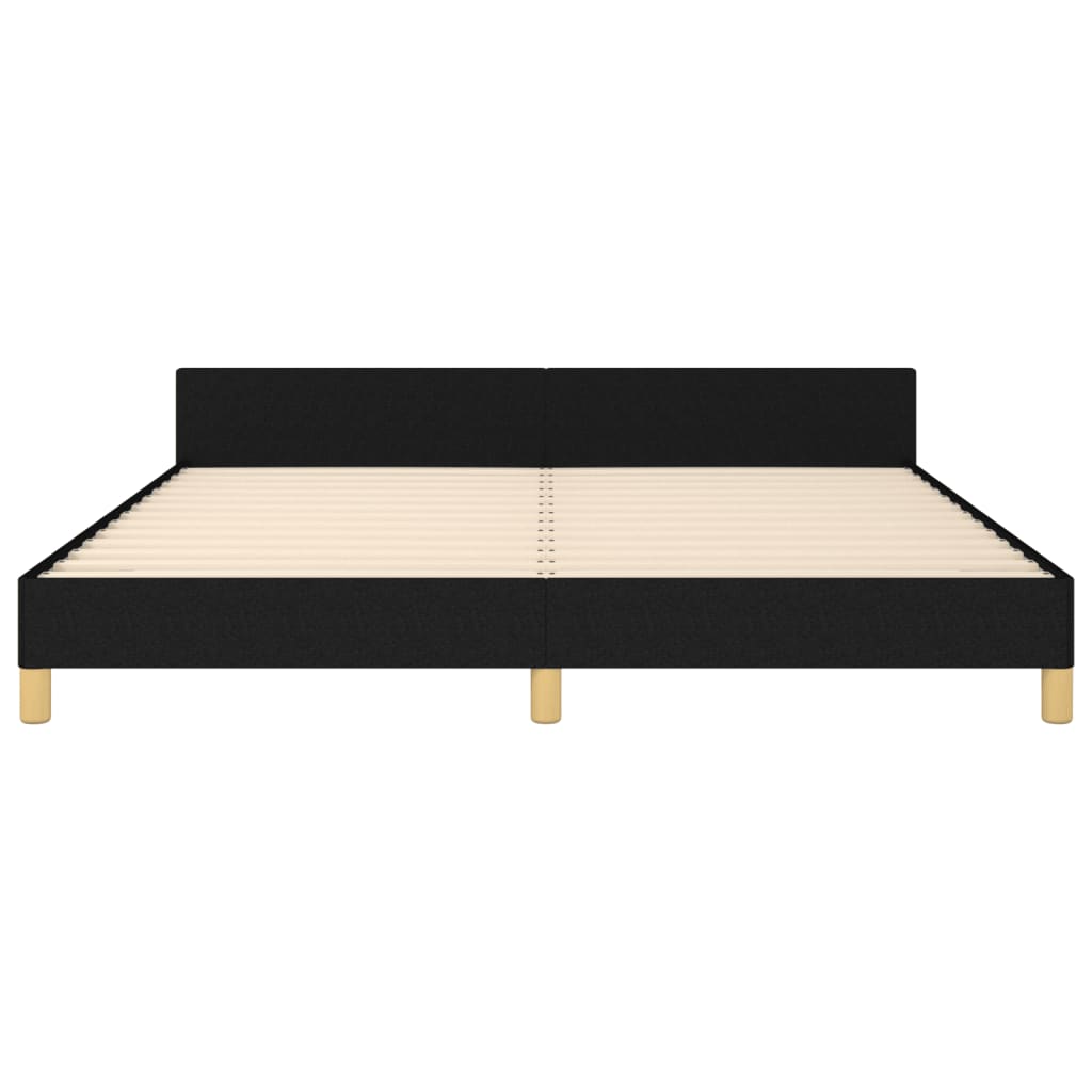 Bedframe zonder matras stof zwart 160x200 cm is nu te koop bij PeponiXL, paradijselijk wonen!