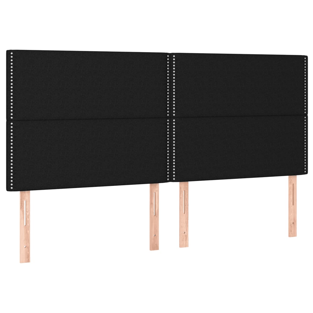 Bedframe zonder matras stof zwart 160x200 cm is nu te koop bij PeponiXL, paradijselijk wonen!