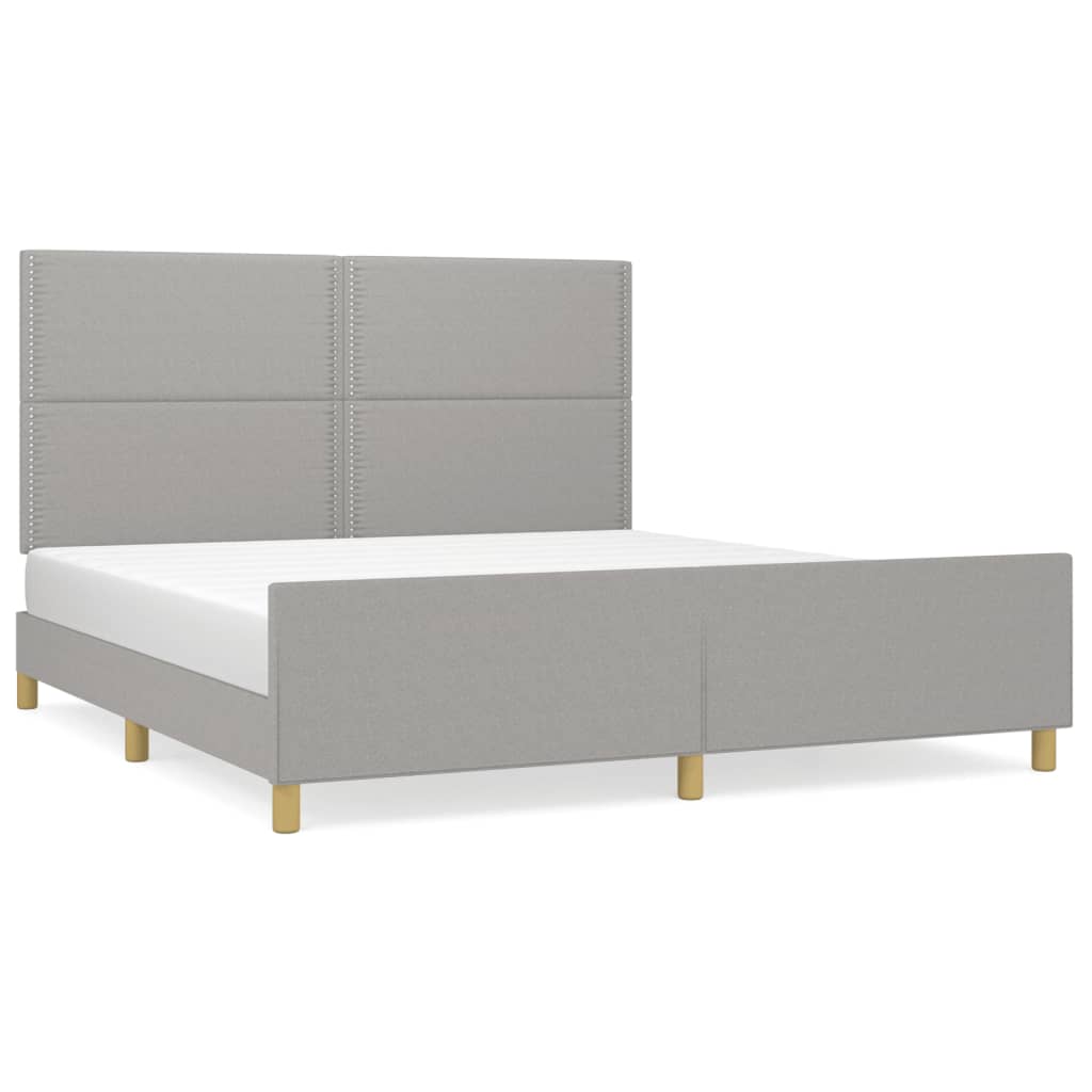 Bedframe zonder matras stof lichtgrijs 180x200 cm is nu te koop bij PeponiXL, paradijselijk wonen!