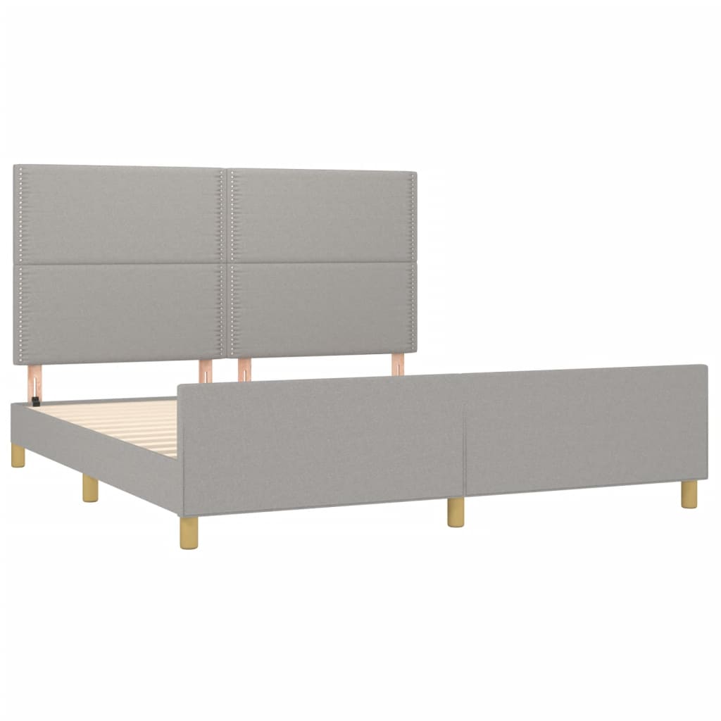 Bedframe zonder matras stof lichtgrijs 180x200 cm is nu te koop bij PeponiXL, paradijselijk wonen!