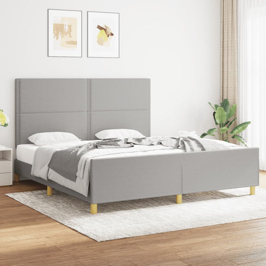 Bedframe zonder matras stof lichtgrijs 180x200 cm is nu te koop bij PeponiXL, paradijselijk wonen!
