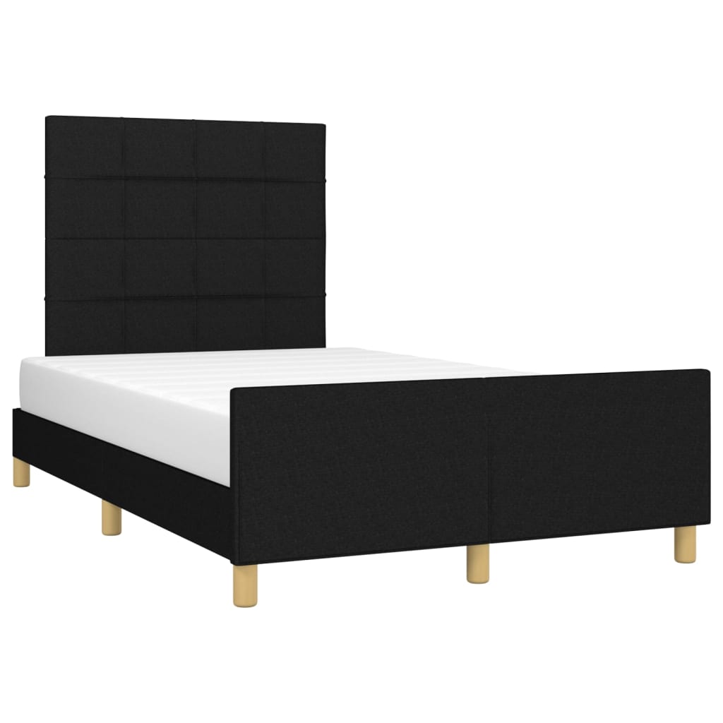 Bedframe zonder matras 120x200 cm stof zwart is nu te koop bij PeponiXL, paradijselijk wonen!
