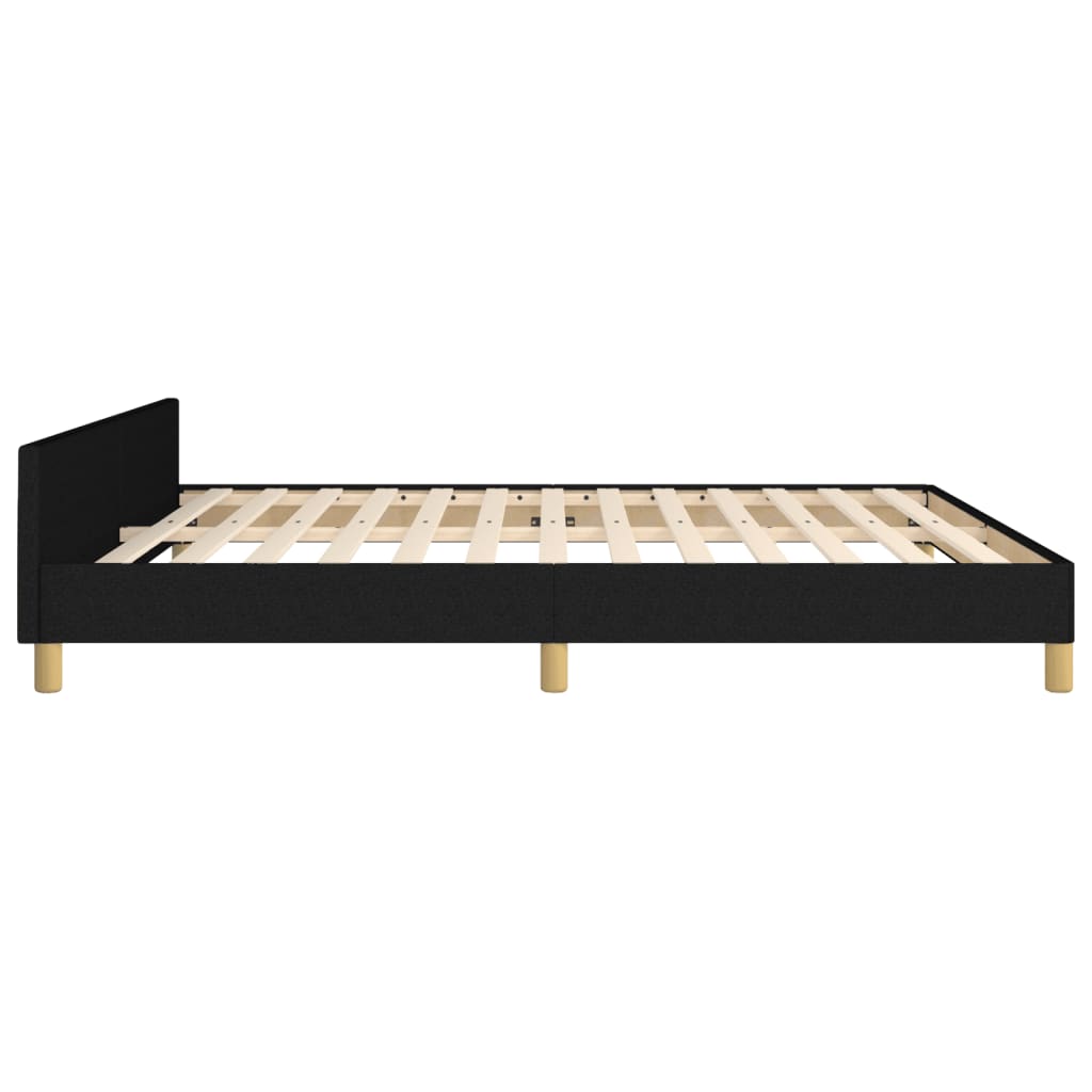 Bedframe zonder matras stof zwart 180x200 cm is nu te koop bij PeponiXL, paradijselijk wonen!
