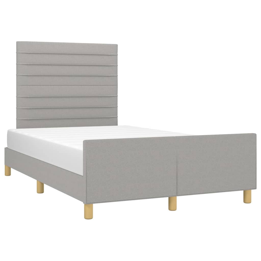 Bedframe zonder matras 120x200 cm stof lichtgrijs is nu te koop bij PeponiXL, paradijselijk wonen!