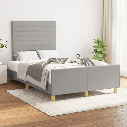 Bedframe zonder matras 120x200 cm stof lichtgrijs is nu te koop bij PeponiXL, paradijselijk wonen!
