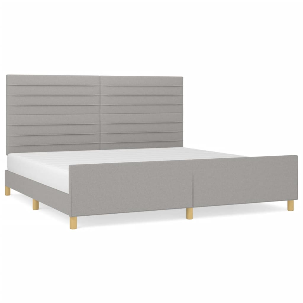 Bedframe zonder matras stof lichtgrijs 200x200 cm is nu te koop bij PeponiXL, paradijselijk wonen!