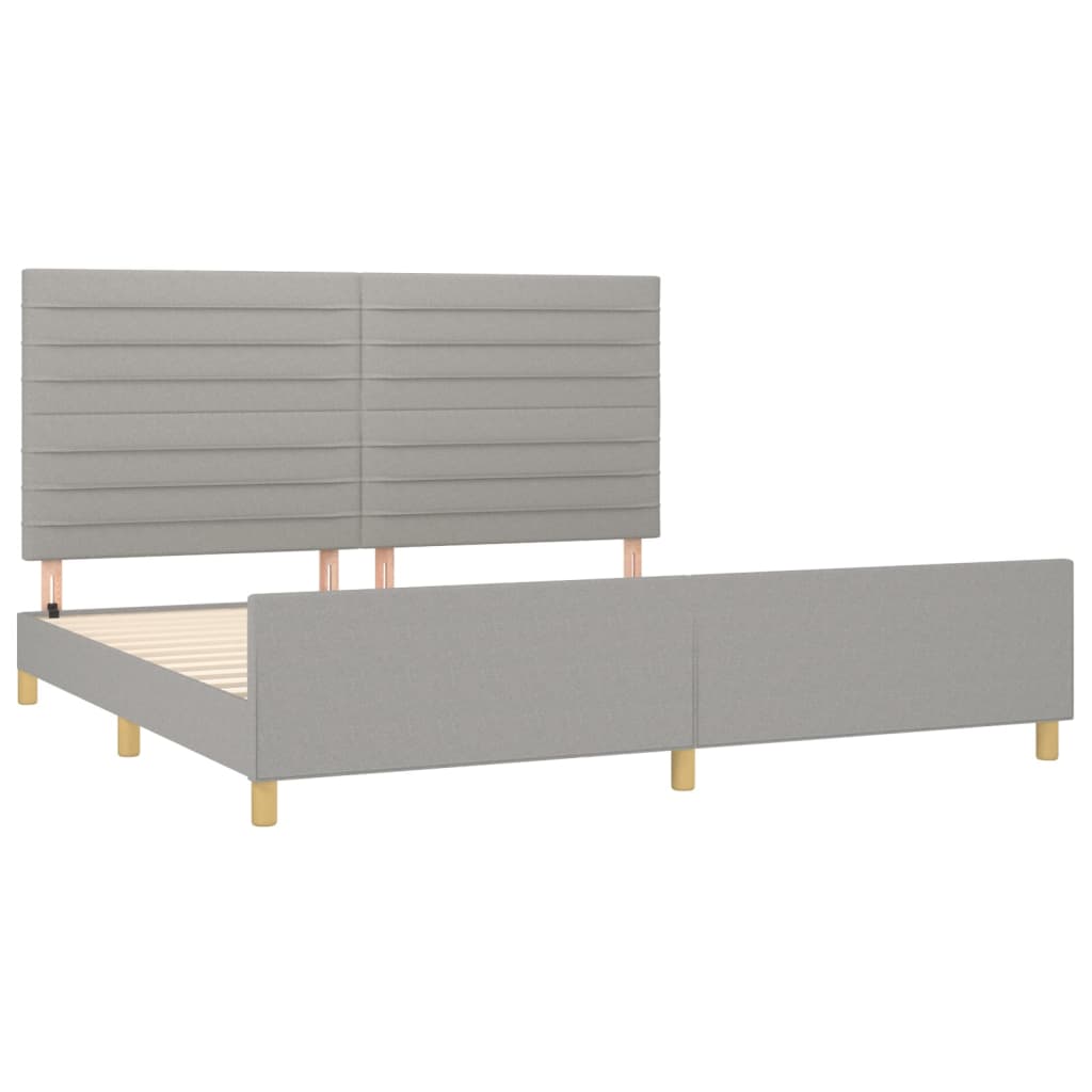 Bedframe zonder matras stof lichtgrijs 200x200 cm is nu te koop bij PeponiXL, paradijselijk wonen!