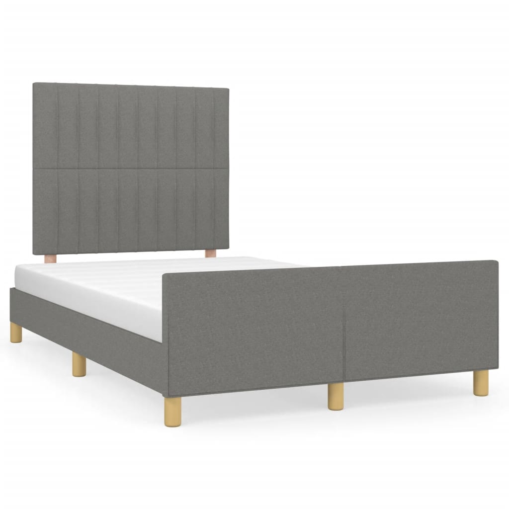 Bedframe zonder matras 120x200 cm stof donkergrijs is nu te koop bij PeponiXL, paradijselijk wonen!