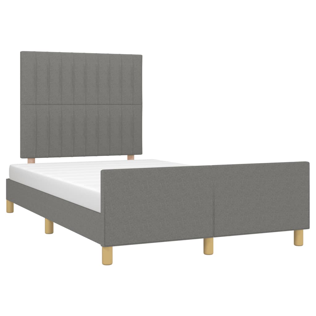 Bedframe zonder matras 120x200 cm stof donkergrijs is nu te koop bij PeponiXL, paradijselijk wonen!