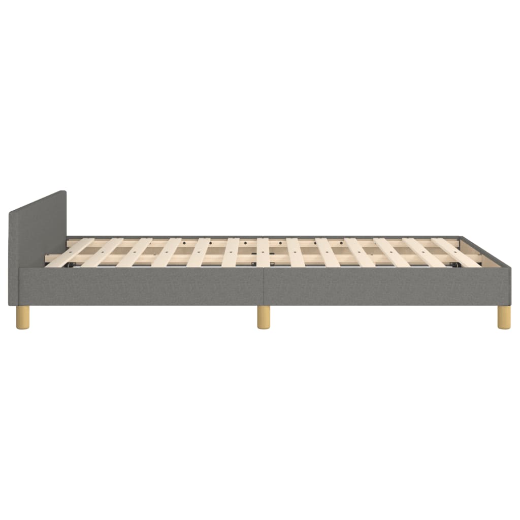 Bedframe zonder matras 120x200 cm stof donkergrijs is nu te koop bij PeponiXL, paradijselijk wonen!