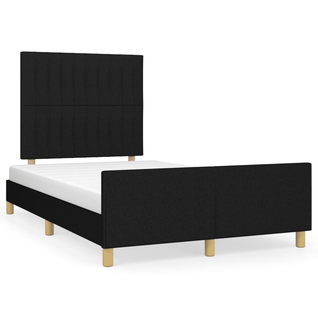 Bedframe zonder matras 120x200 cm stof zwart is nu te koop bij PeponiXL, paradijselijk wonen!