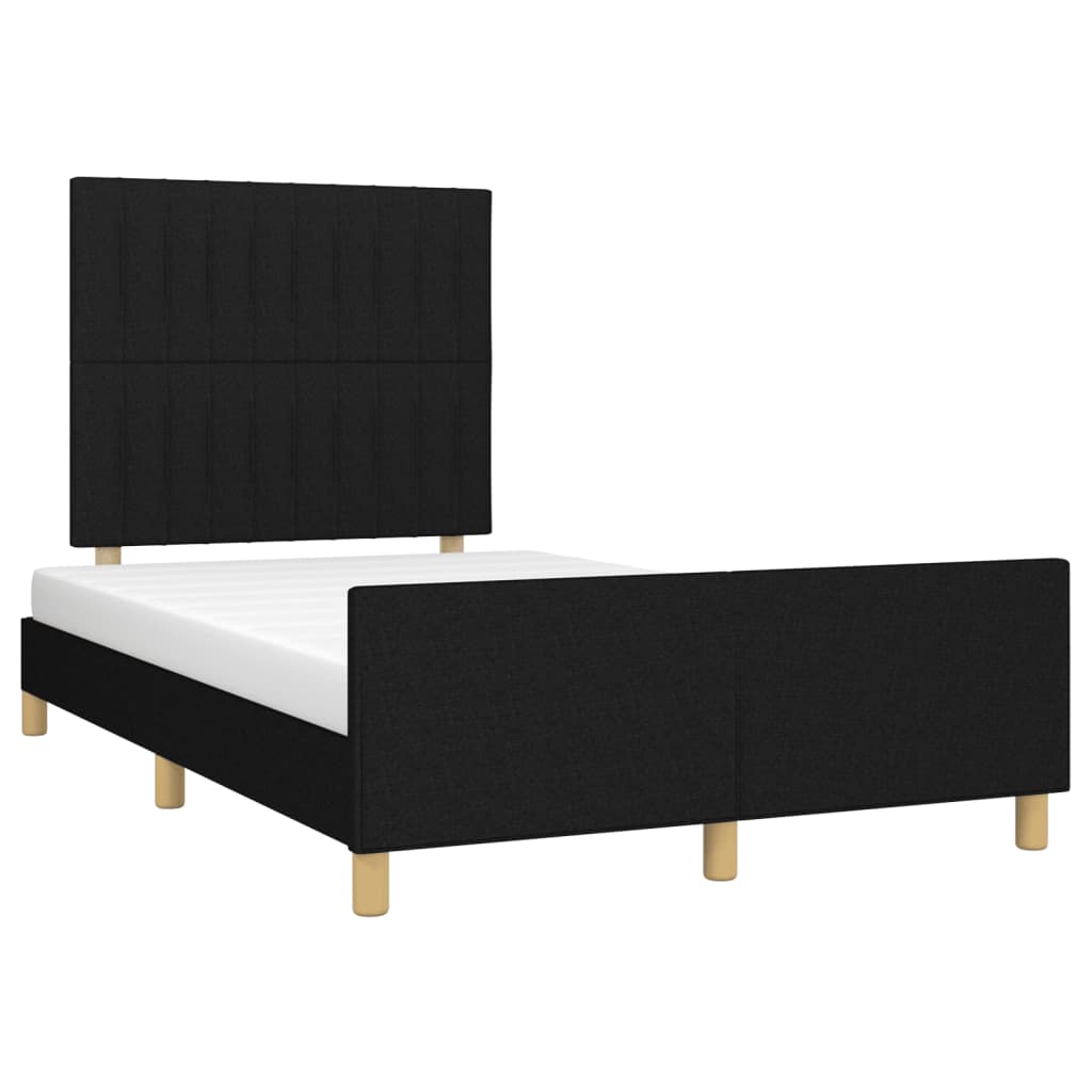 Bedframe zonder matras 120x200 cm stof zwart is nu te koop bij PeponiXL, paradijselijk wonen!