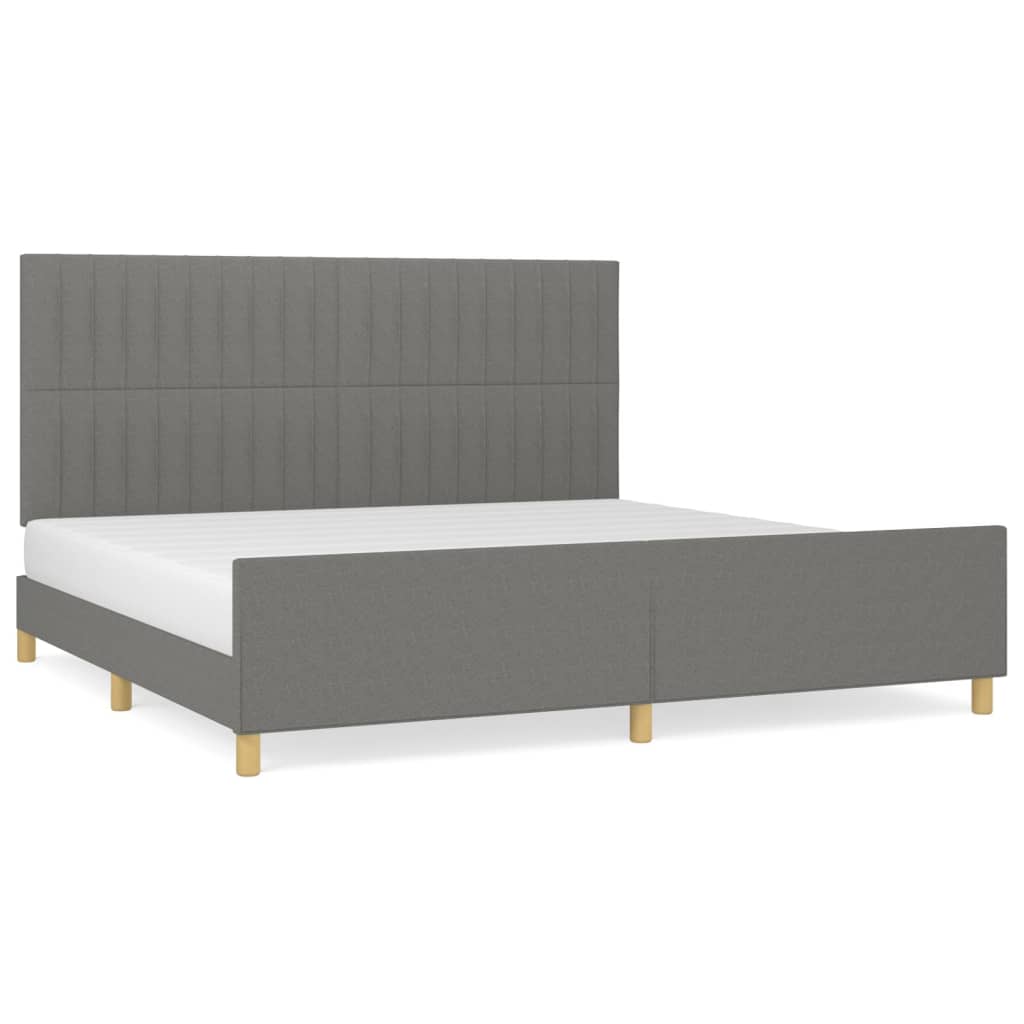 Bedframe zonder matras stof donkergrijs 200x200 cm is nu te koop bij PeponiXL, paradijselijk wonen!