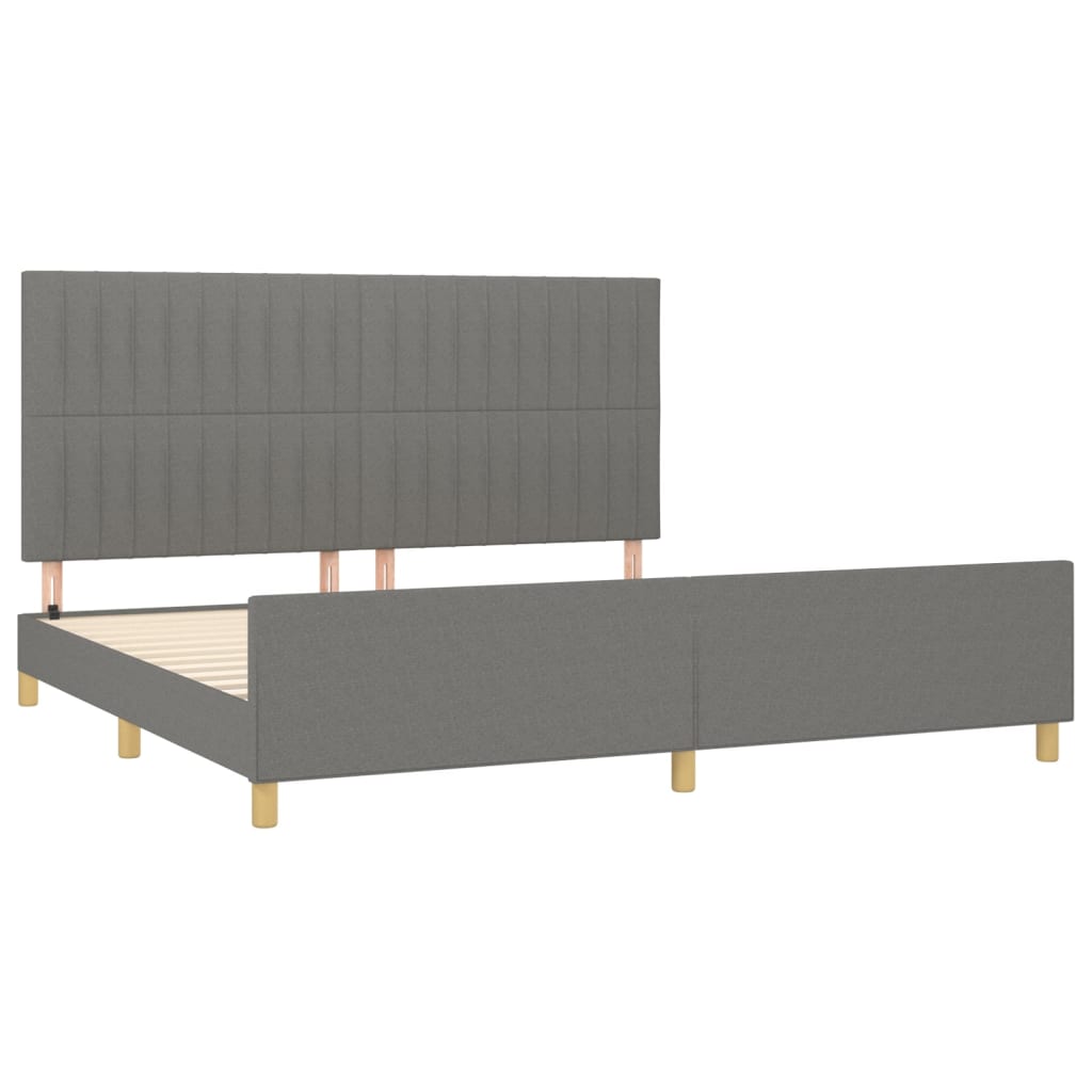 Bedframe zonder matras stof donkergrijs 200x200 cm is nu te koop bij PeponiXL, paradijselijk wonen!