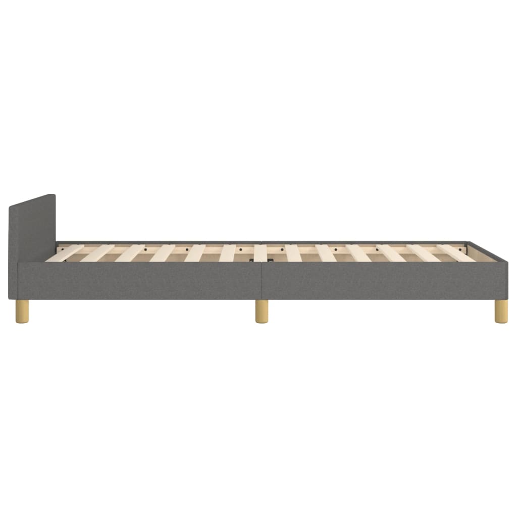 Bedframe zonder matras 80x200 cm stof donkergrijs is nu te koop bij PeponiXL, paradijselijk wonen!