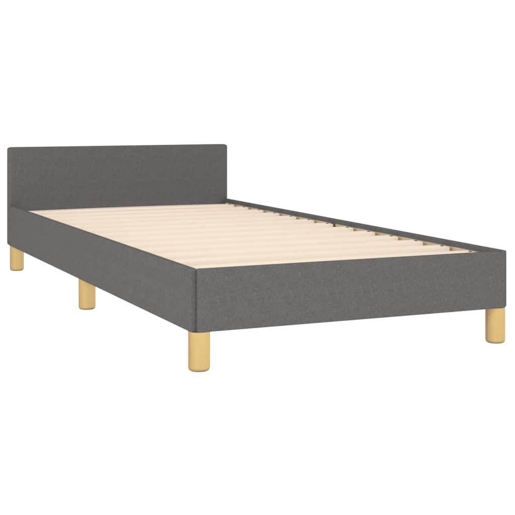 Bedframe zonder matras 90x190 cm stof donkergrijs is nu te koop bij PeponiXL, paradijselijk wonen!