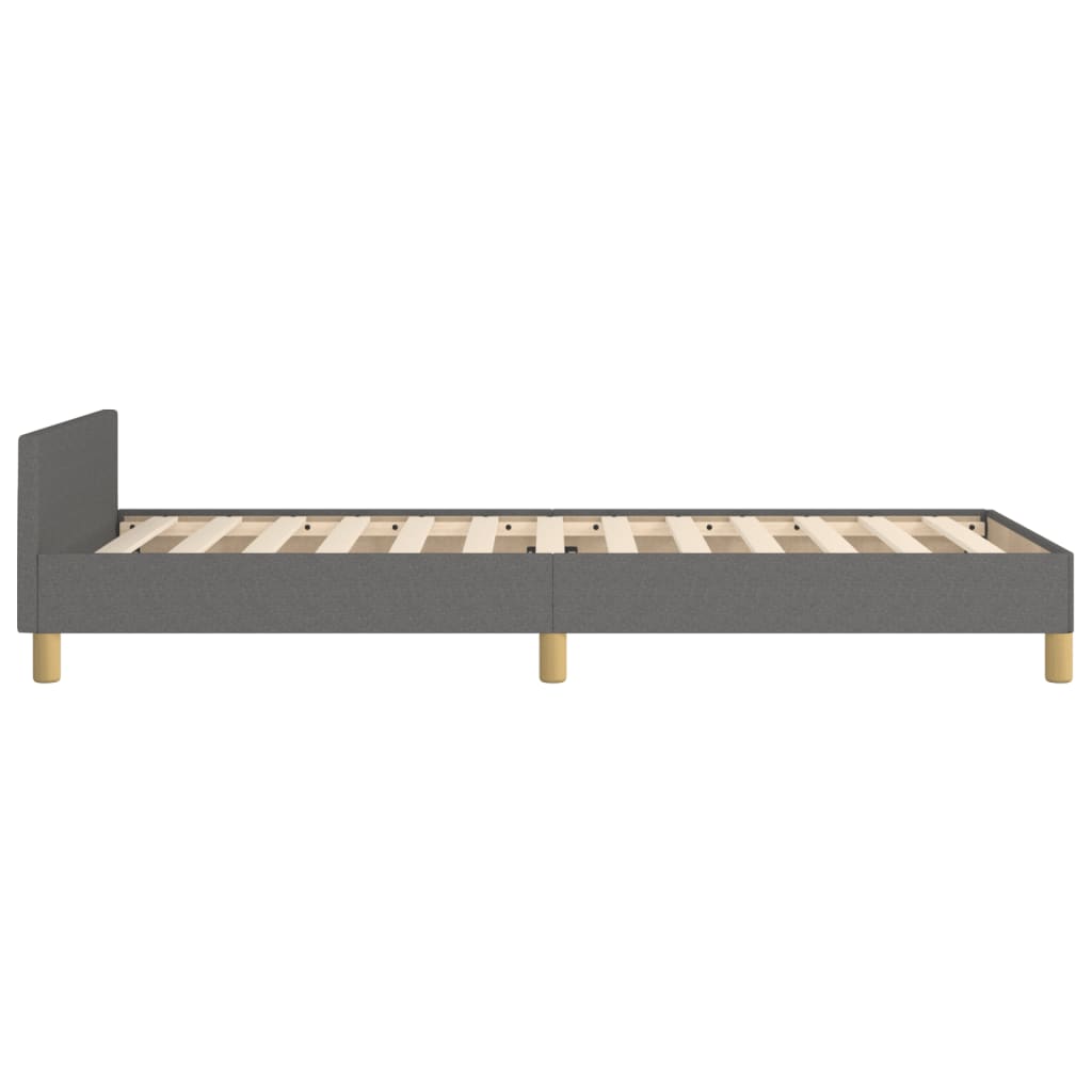 Bedframe zonder matras 90x190 cm stof donkergrijs is nu te koop bij PeponiXL, paradijselijk wonen!