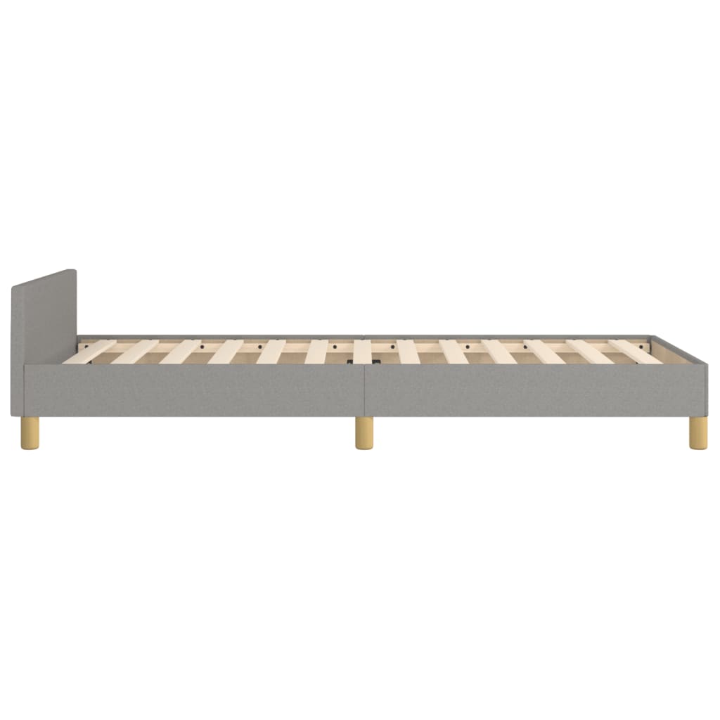 Bedframe zonder matras 90x200 cm stof lichtgrijs is nu te koop bij PeponiXL, paradijselijk wonen!