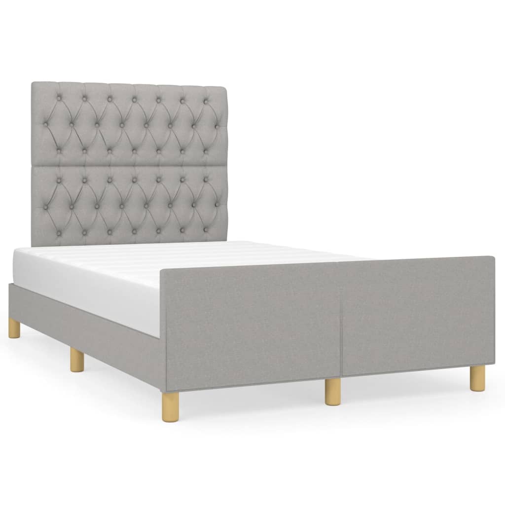 Bedframe zonder matras 120x200 cm stof lichtgrijs is nu te koop bij PeponiXL, paradijselijk wonen!