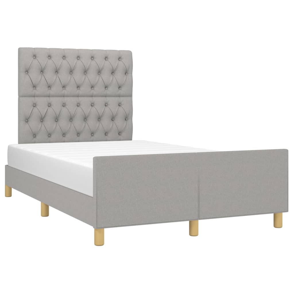 Bedframe zonder matras 120x200 cm stof lichtgrijs is nu te koop bij PeponiXL, paradijselijk wonen!