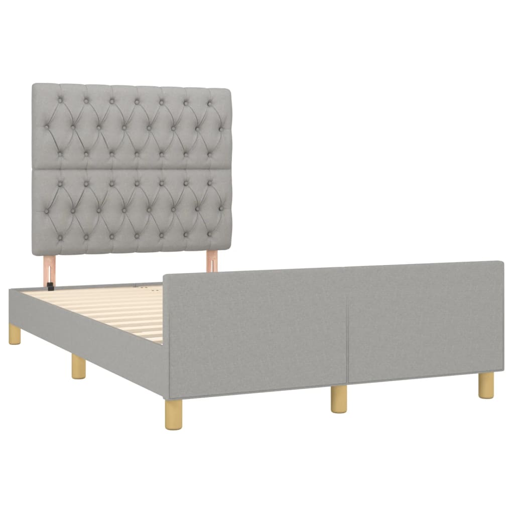 Bedframe zonder matras 120x200 cm stof lichtgrijs is nu te koop bij PeponiXL, paradijselijk wonen!