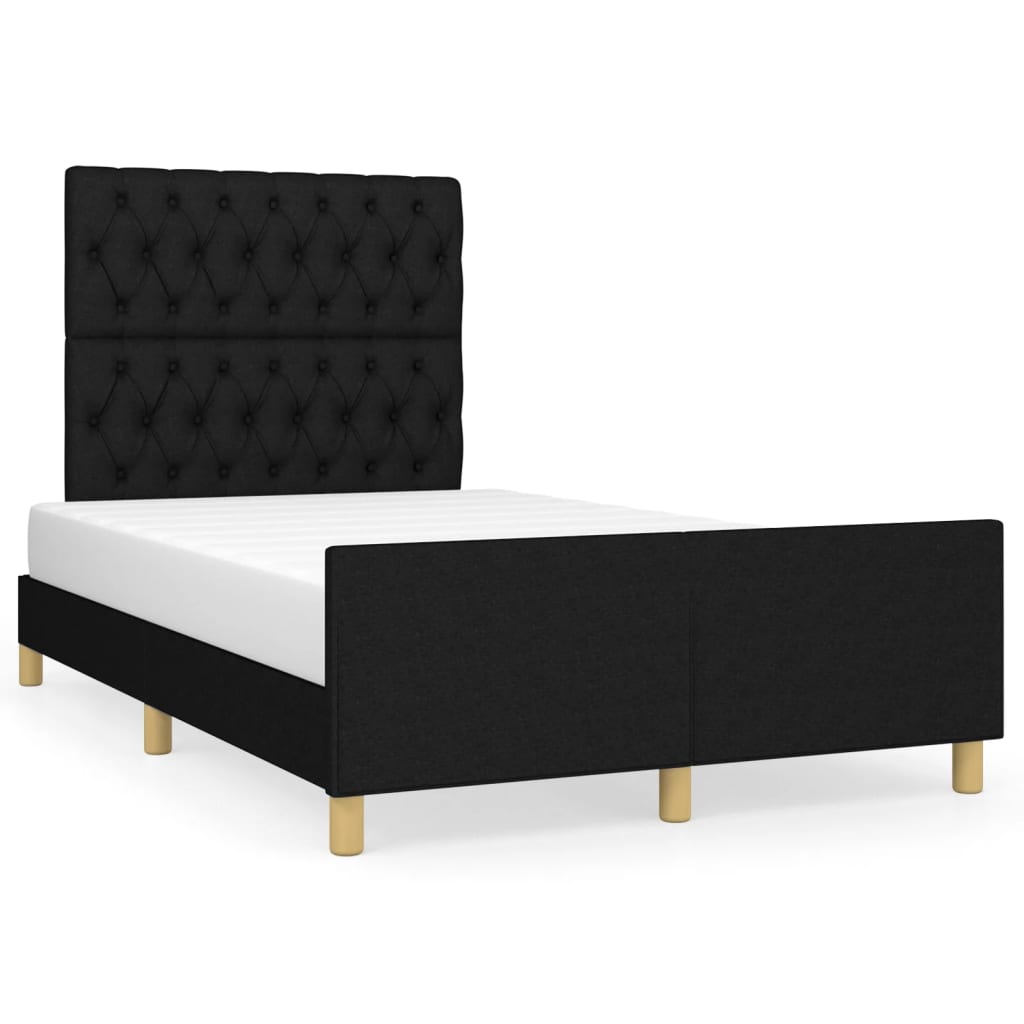 Bedframe zonder matras 120x200 cm stof zwart is nu te koop bij PeponiXL, paradijselijk wonen!