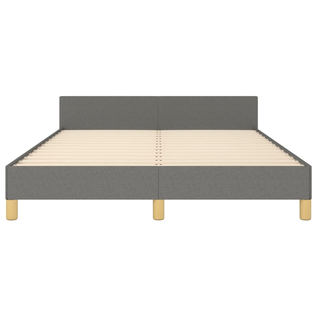 Bedframe zonder matras stof donkergrijs 140x190 cm is nu te koop bij PeponiXL, paradijselijk wonen!