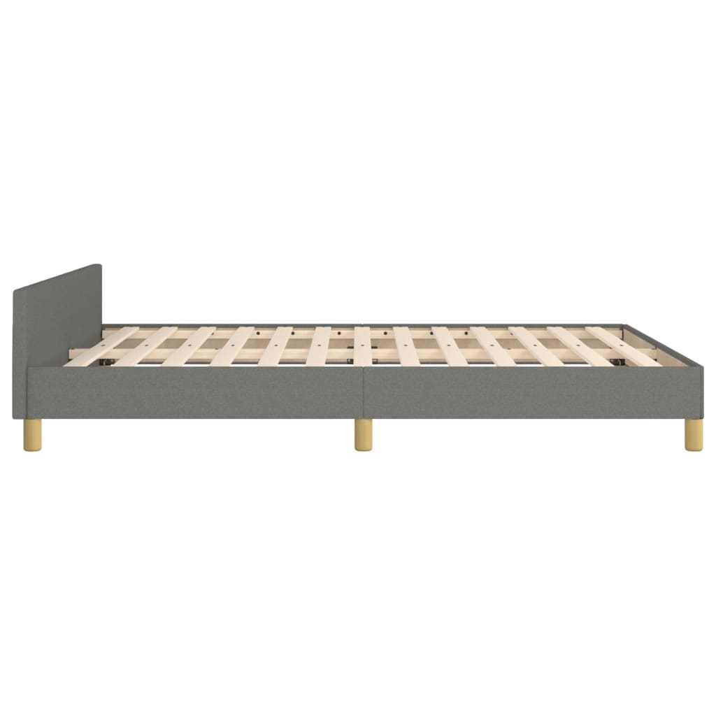 Bedframe zonder matras stof donkergrijs 140x190 cm is nu te koop bij PeponiXL, paradijselijk wonen!
