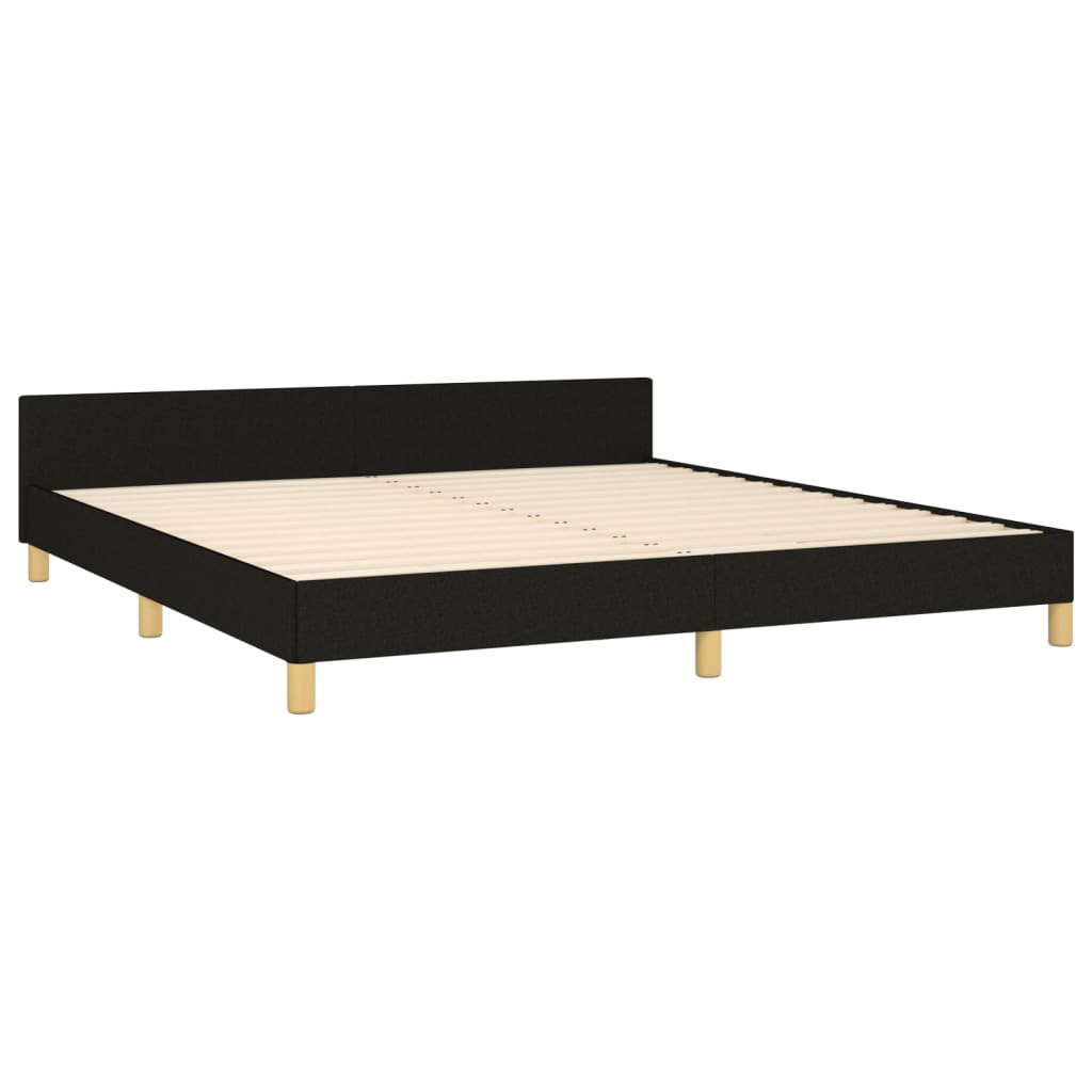 Bedframe zonder matras stof zwart 180x200 cm is nu te koop bij PeponiXL, paradijselijk wonen!