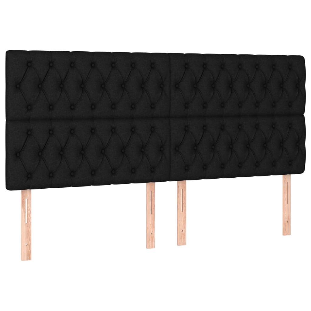 Bedframe zonder matras stof zwart 180x200 cm is nu te koop bij PeponiXL, paradijselijk wonen!