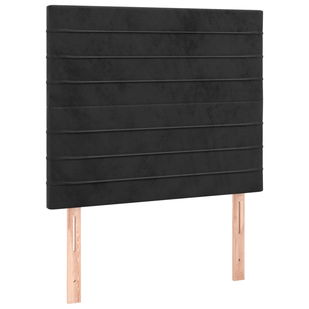 Bedframe zonder matras 100x200 cm fluweel zwart is nu te koop bij PeponiXL, paradijselijk wonen!