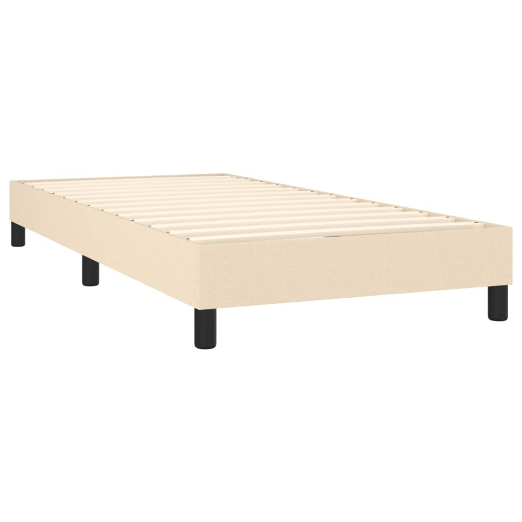 Boxspring met matras stof crèmekleurig 90x190 cm is nu te koop bij PeponiXL, paradijselijk wonen!