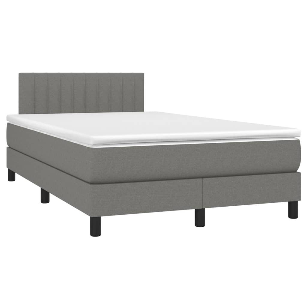 Boxspring met matras stof donkergrijs 120x200 cm is nu te koop bij PeponiXL, paradijselijk wonen!
