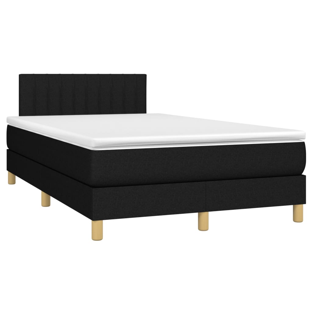 Boxspring met matras stof zwart 120x200 cm is nu te koop bij PeponiXL, paradijselijk wonen!
