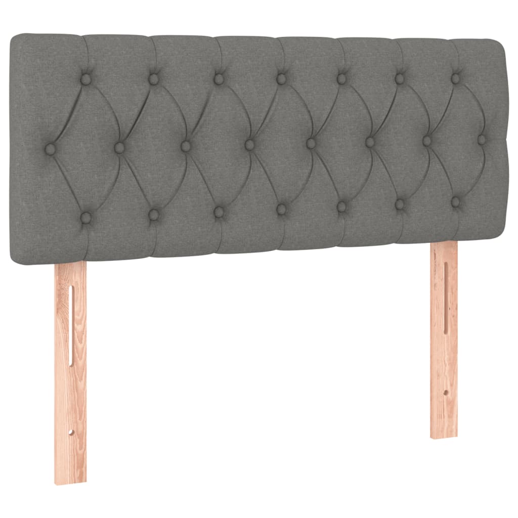 Boxspring met matras stof donkergrijs 90x200 cm is nu te koop bij PeponiXL, paradijselijk wonen!