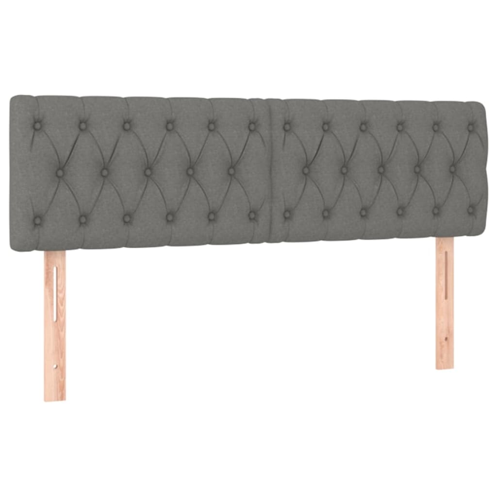 Boxspring met matras stof donkergrijs 140x190 cm is nu te koop bij PeponiXL, paradijselijk wonen!