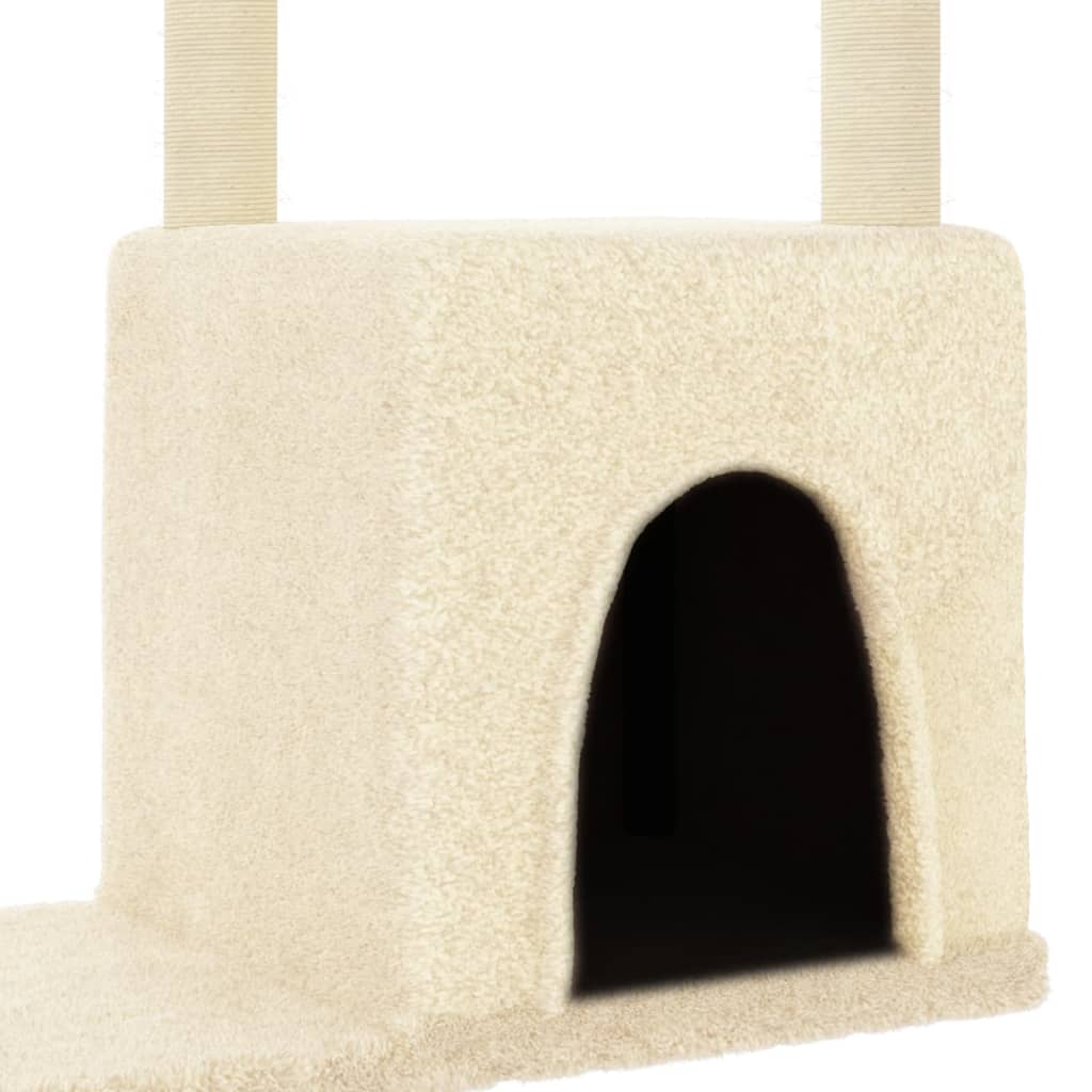 Kattenmeubel met sisal krabpalen 97,5 cm crèmekleurig is nu te koop bij PeponiXL, paradijselijk wonen!