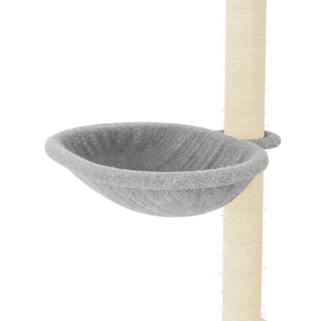 Kattenmeubel met sisal krabpalen 95 cm lichtgrijs is nu te koop bij PeponiXL, paradijselijk wonen!