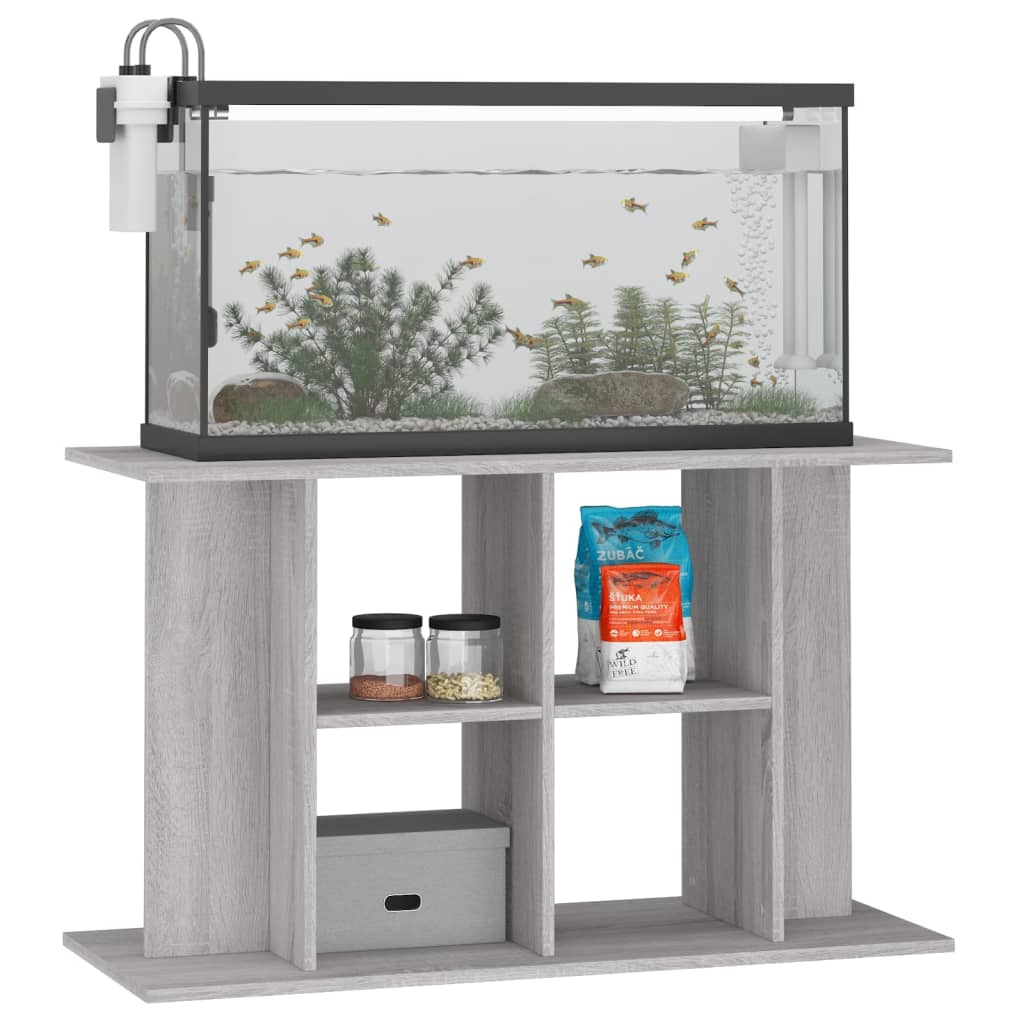 Aquariumstandaard 100x40x60 cm bewerkt hout grijs sonoma is nu te koop bij PeponiXL, paradijselijk wonen!