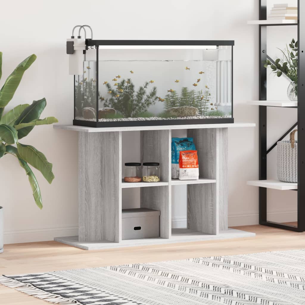 Aquariumstandaard 100x40x60 cm bewerkt hout grijs sonoma is nu te koop bij PeponiXL, paradijselijk wonen!